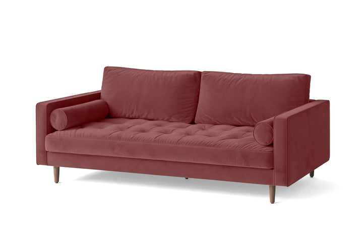 Gela 2 Seater Sofa Pink Velvet