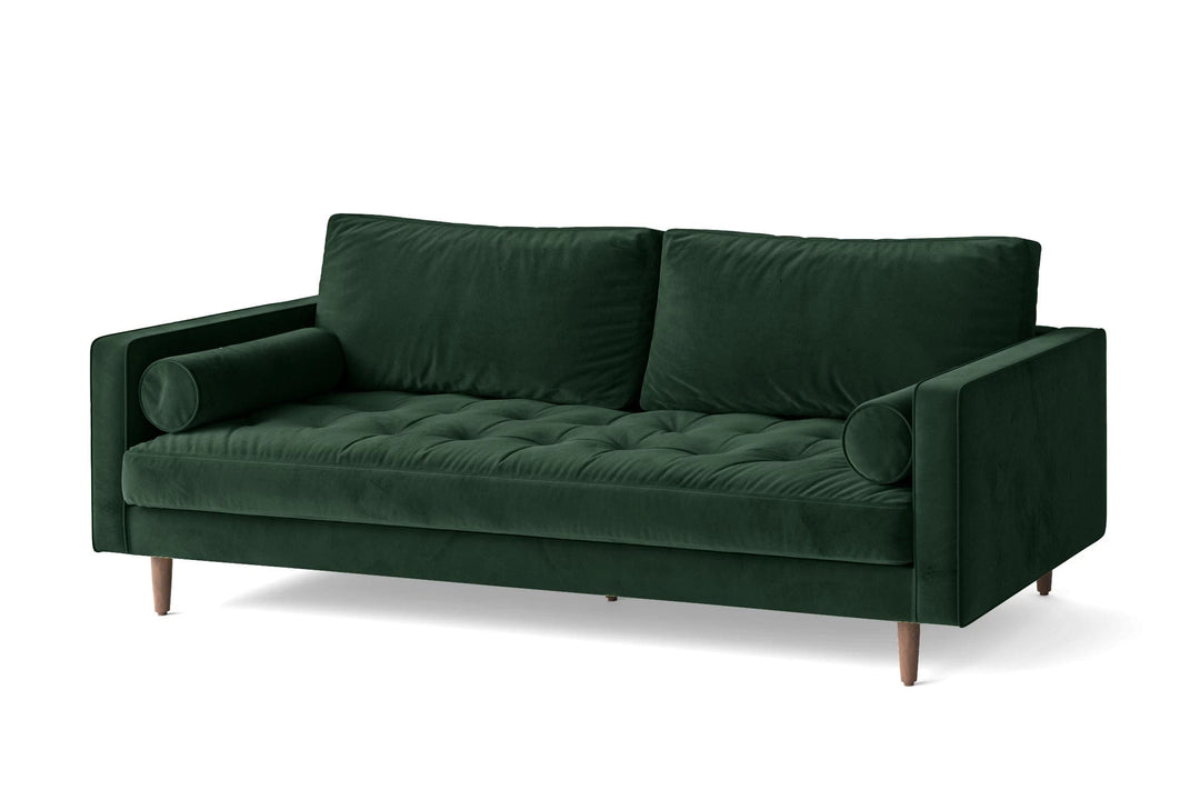 Gela 3 Seater Sofa Green Velvet