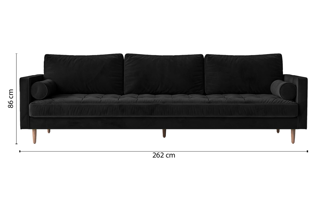 Gela-Sofa-4-Seats-Velvet-Black_Dimensions_01