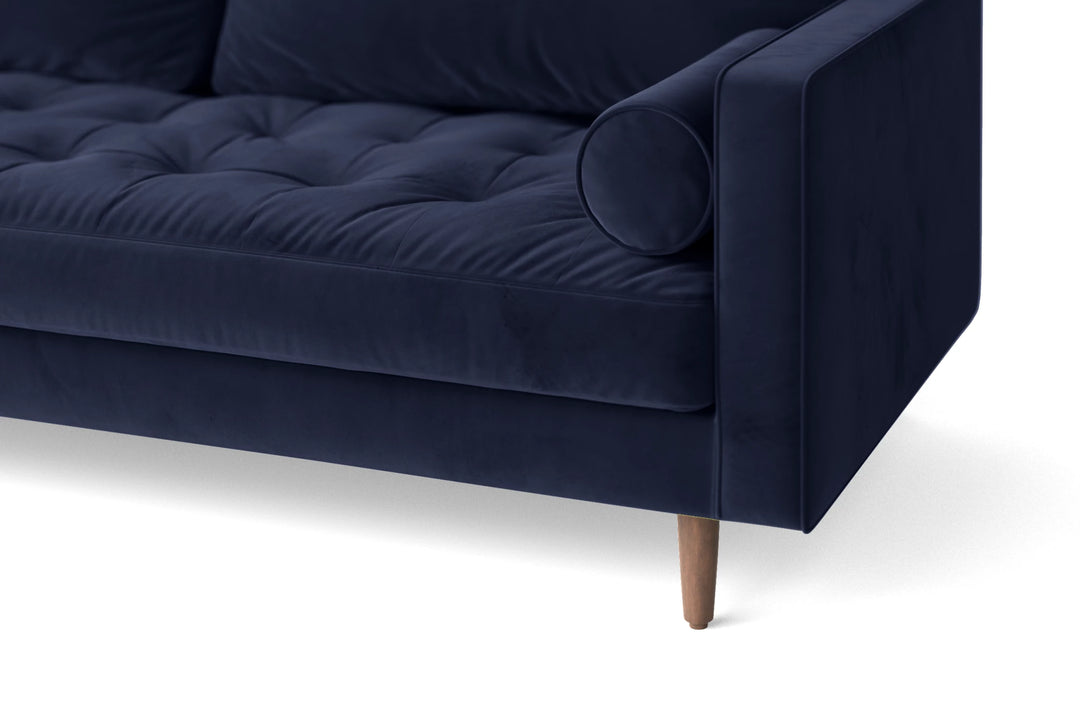 Gela 4 Seater Sofa Dark Blue Velvet