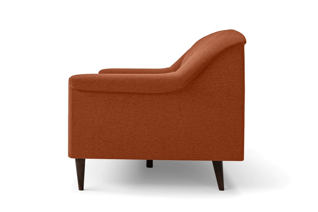 Giovanni 3 Seater Sofa Orange Linen Fabric