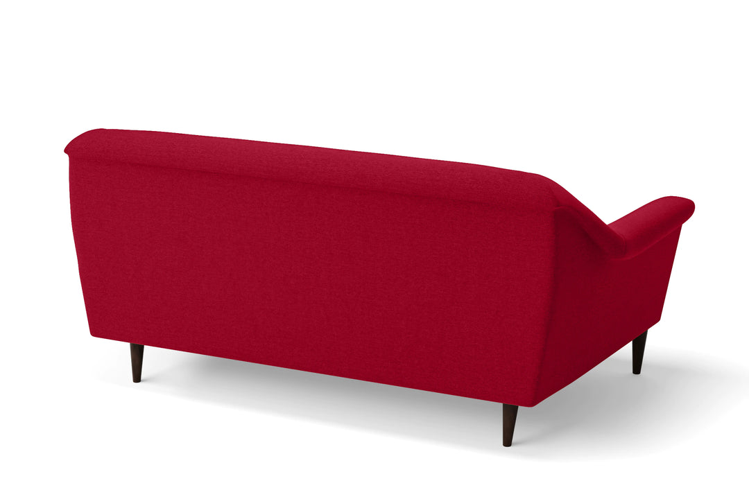 Giovanni 3 Seater Sofa Red Linen Fabric