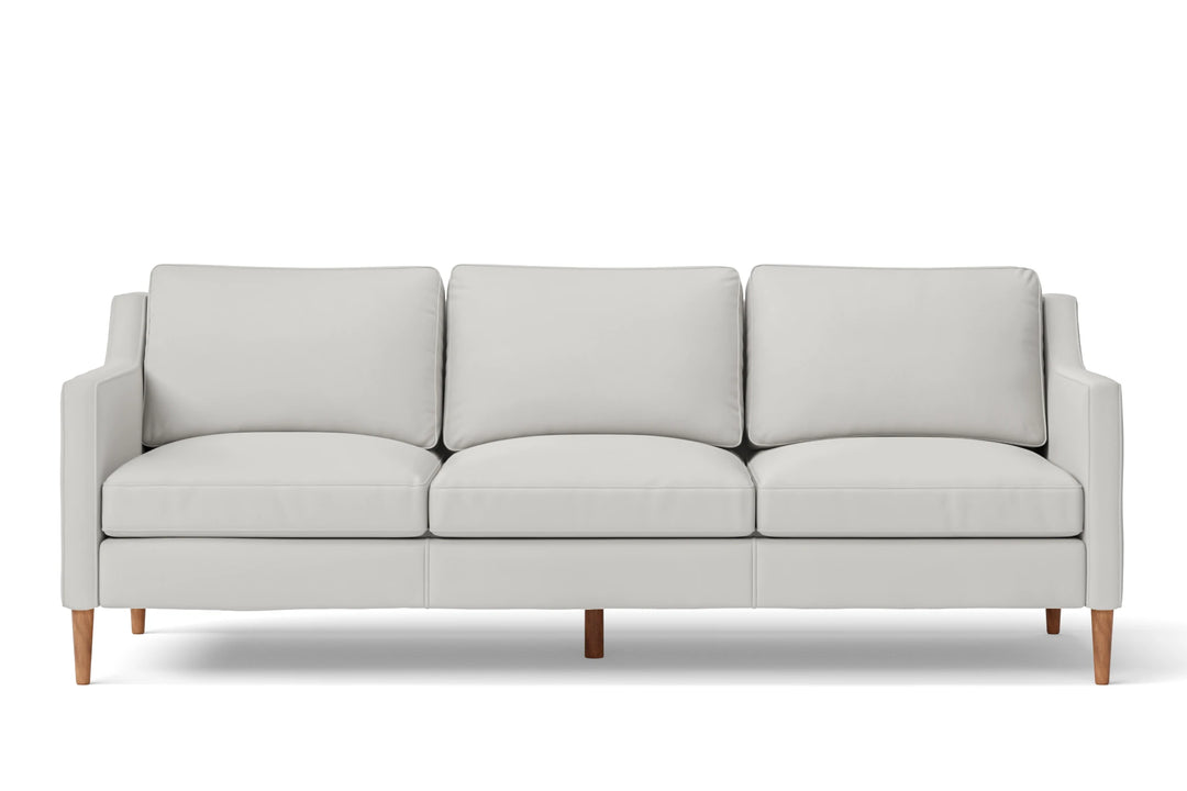 Greco 3 Seater Sofa White Leather