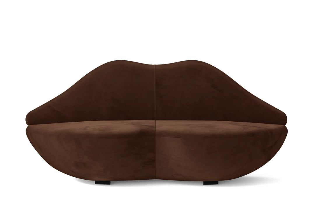 Grosseto 3 Seater Sofa Coffee Brown Velvet