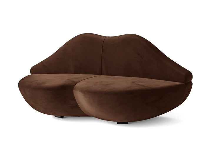 Grosseto 3 Seater Sofa Coffee Brown Velvet