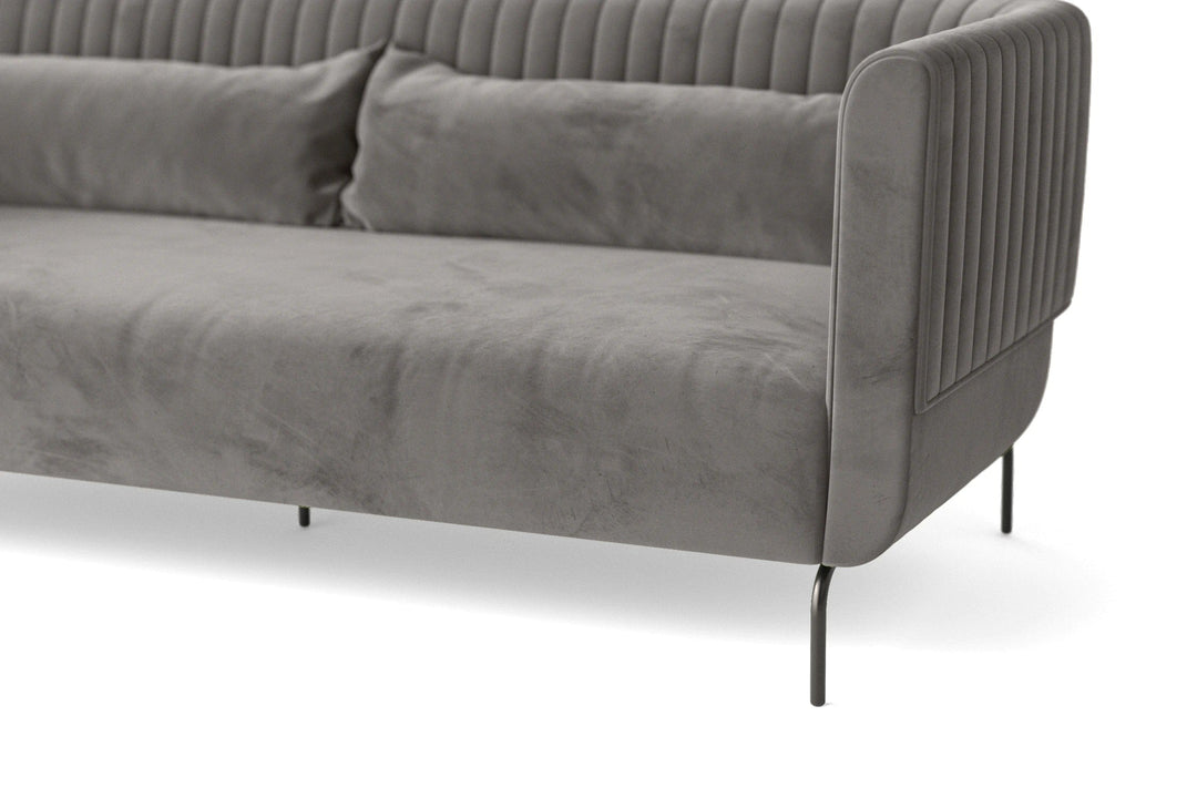 Jackson 3 Seater Sofa Grey Velvet