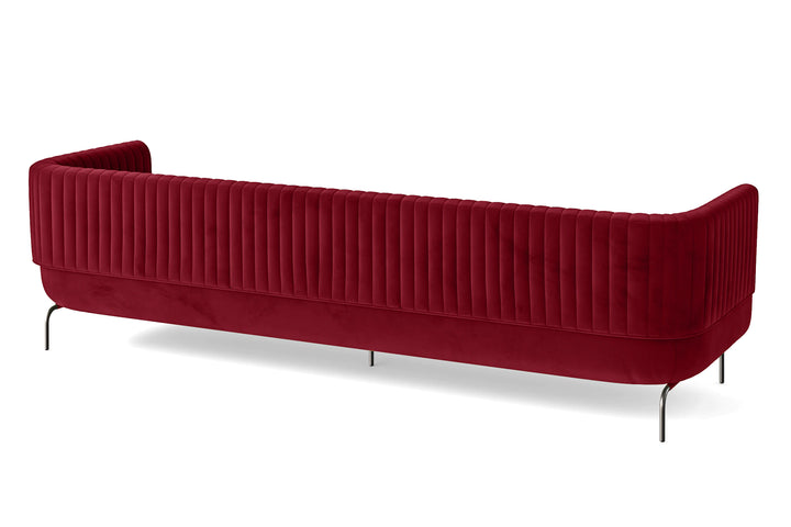 Jackson 4 Seater Sofa Red Velvet