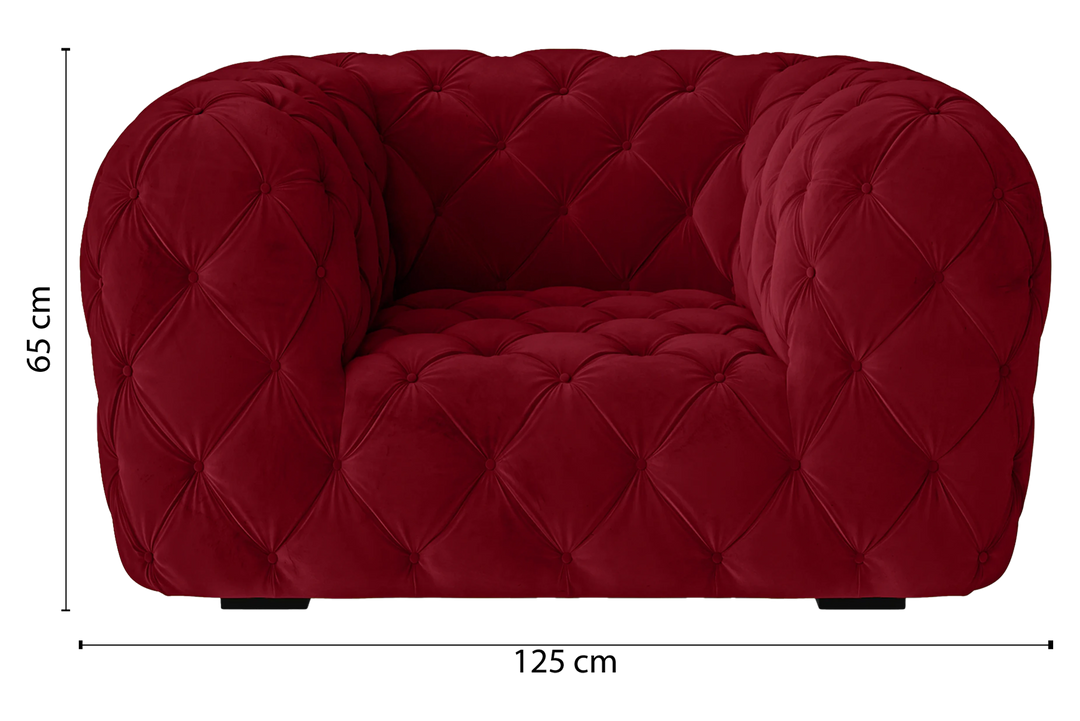Lecce-Armchair-1-Seat-Velvet-Red_Dimensions_01