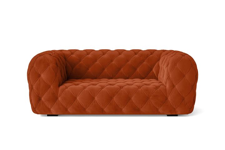 Lecce 2 Seater Sofa Orange Velvet