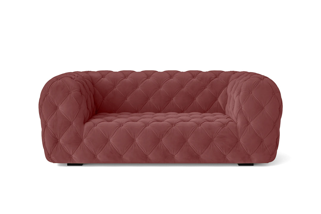 Lecce 2 Seater Sofa Pink Velvet