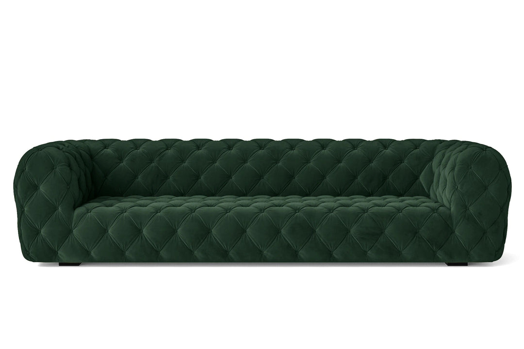 Lecce 4 Seater Sofa Green Velvet
