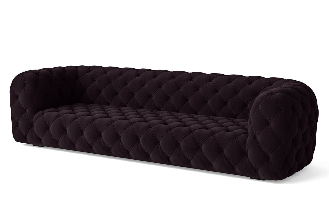 Lecce 4 Seater Sofa Purple Velvet