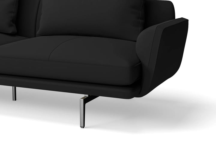 Legnano 2 Seater Sofa Black Leather