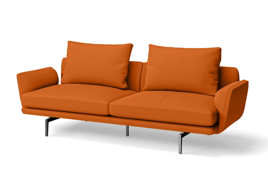 Legnano 3 Seater Sofa Orange Leather