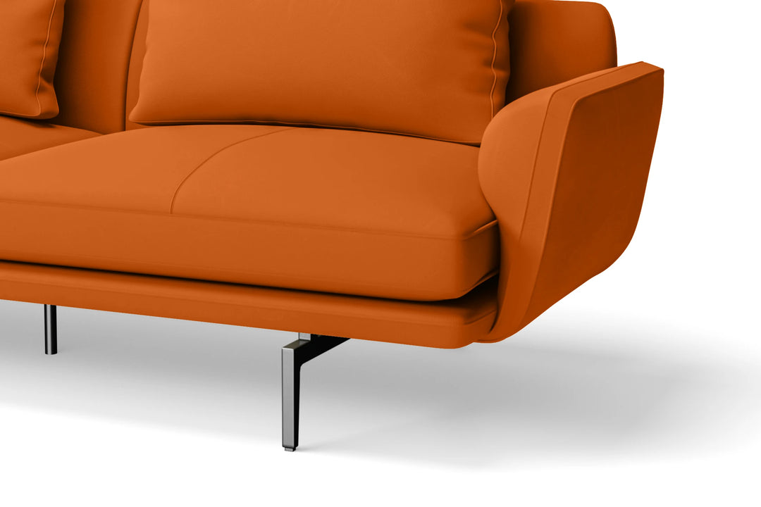 Legnano 3 Seater Sofa Orange Leather