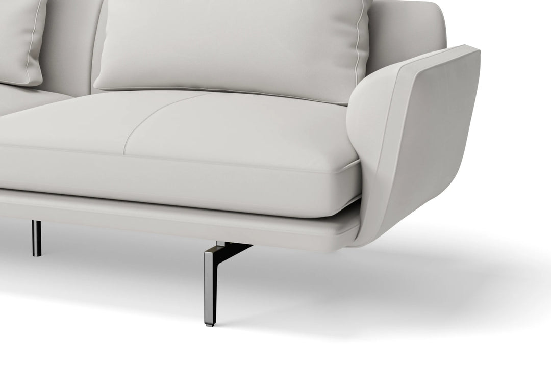 Legnano 3 Seater Sofa White Leather