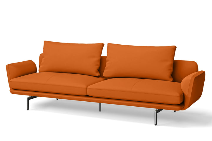 Legnano 4 Seater Sofa Orange Leather