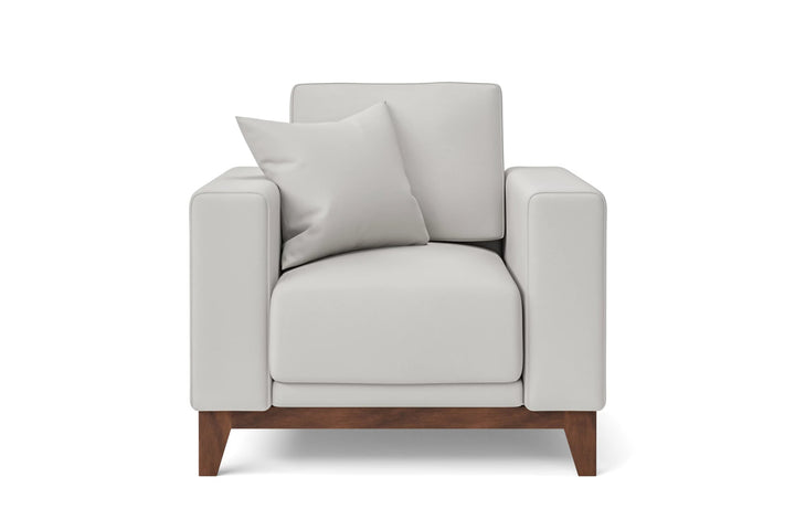 Lucca Armchair White Leather