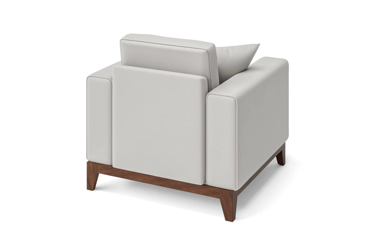 Lucca Armchair White Leather