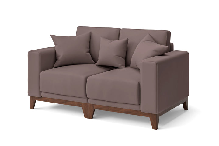 Lucca 2 Seater Sofa Rose Taupe Leather