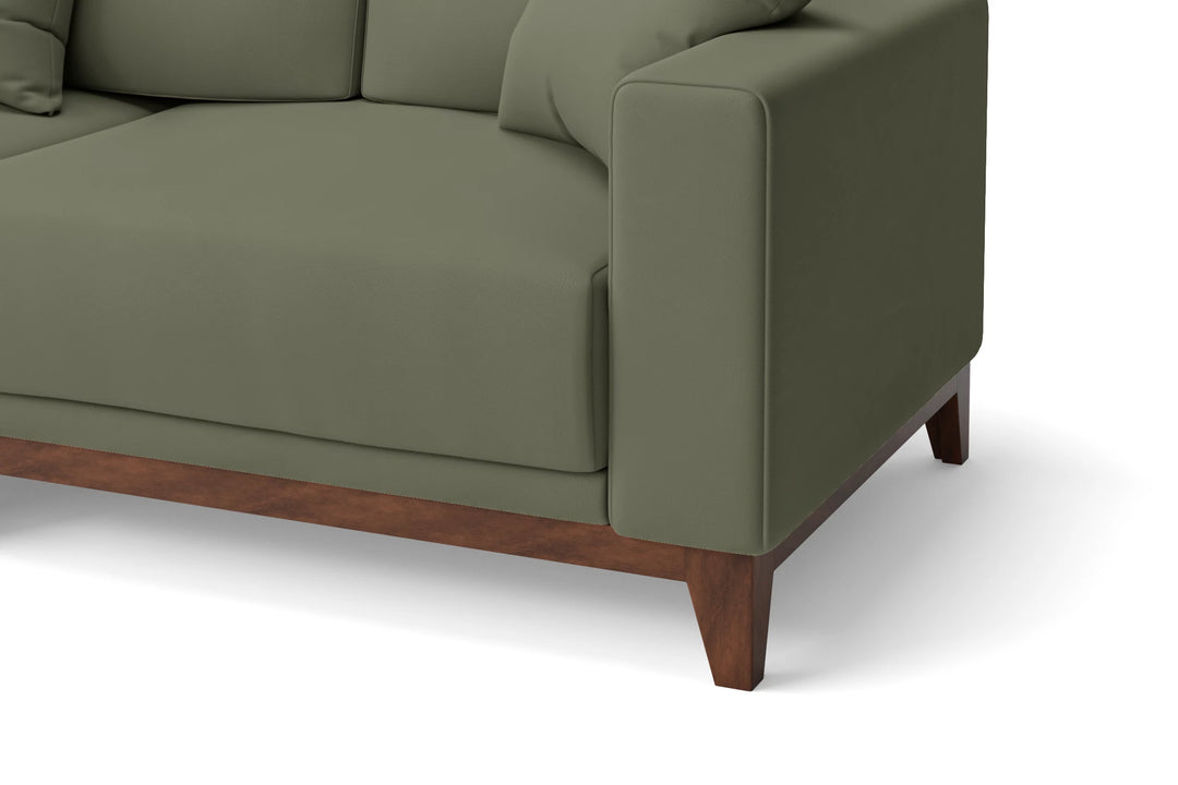 Lucca 3 Seater Sofa Sage Leather
