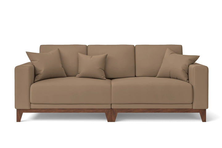 Lucca 3 Seater Sofa Stone Leather