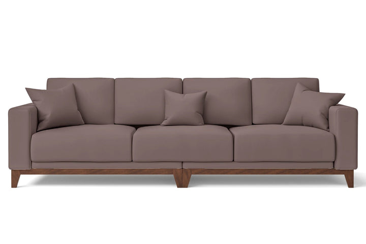 Lucca 4 Seater Sofa Rose Taupe Leather