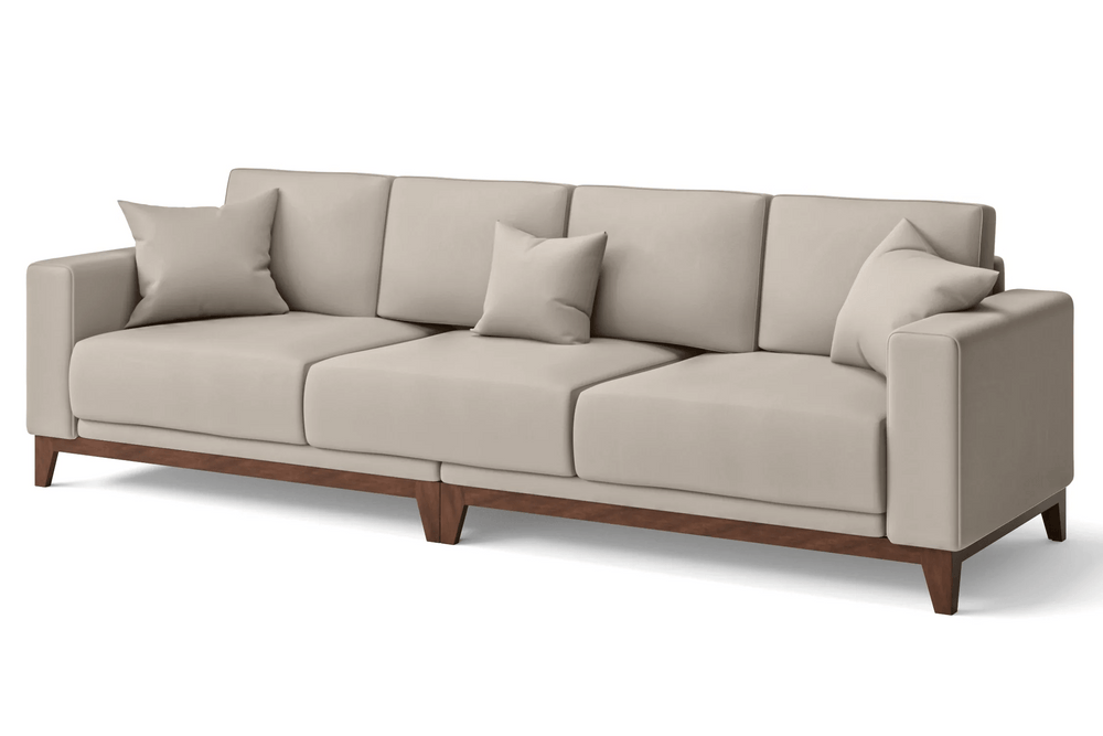 Lucca 4 Seater Sofa Sand Leather