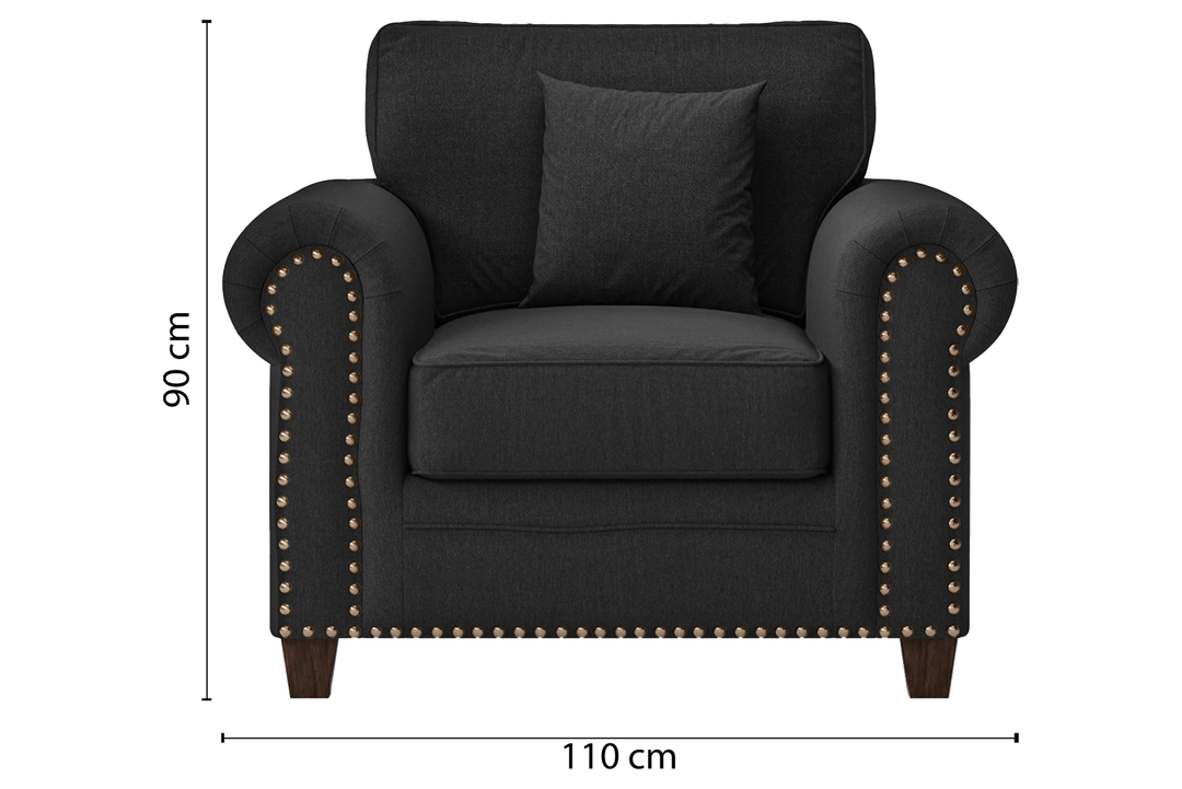 Marano-Armchair-1-Seat-Linen-Black_Dimensions_01