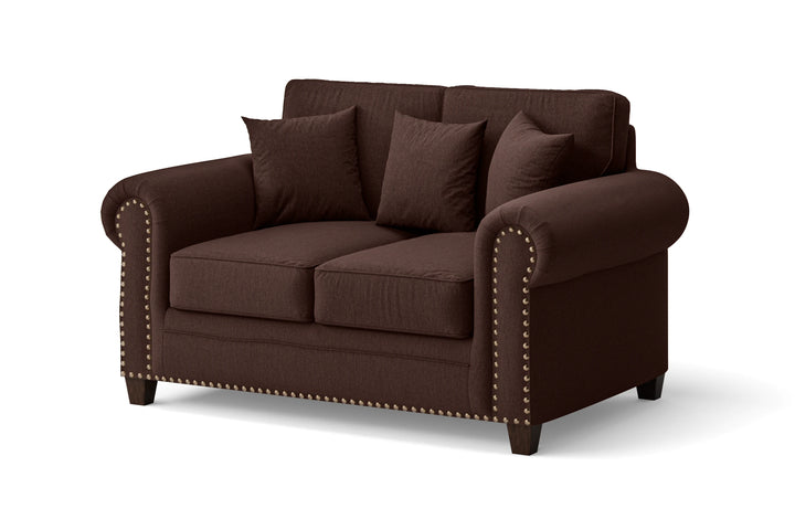 Marano 2 Seater Sofa Coffee Brown Linen Fabric