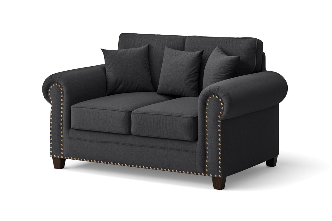 Marano 2 Seater Sofa Dark Grey Linen Fabric