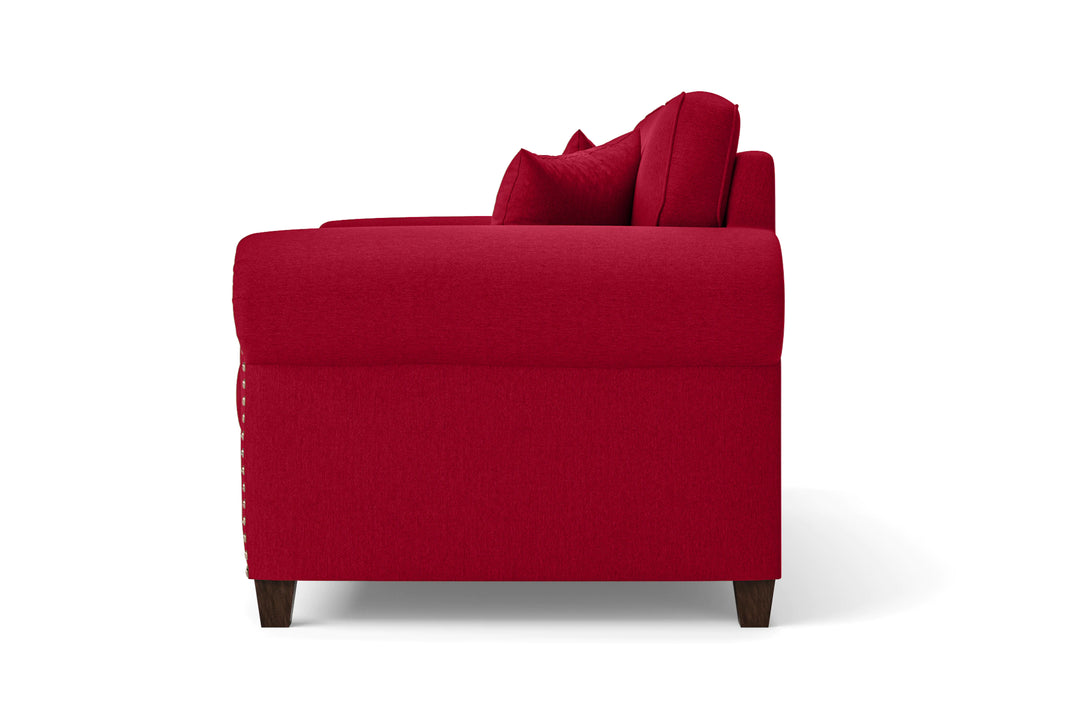 Marano 3 Seater Sofa Red Linen Fabric
