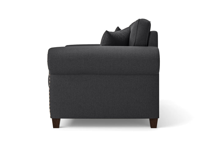 Marano 4 Seater Sofa Dark Grey Linen Fabric