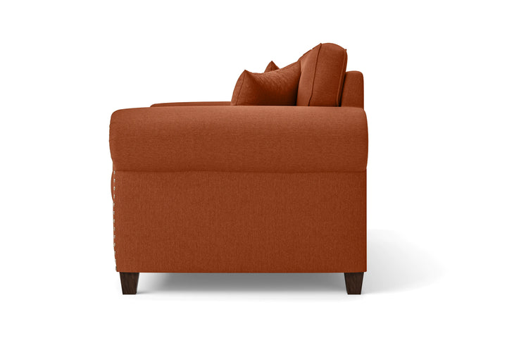 Marano 4 Seater Sofa Orange Linen Fabric