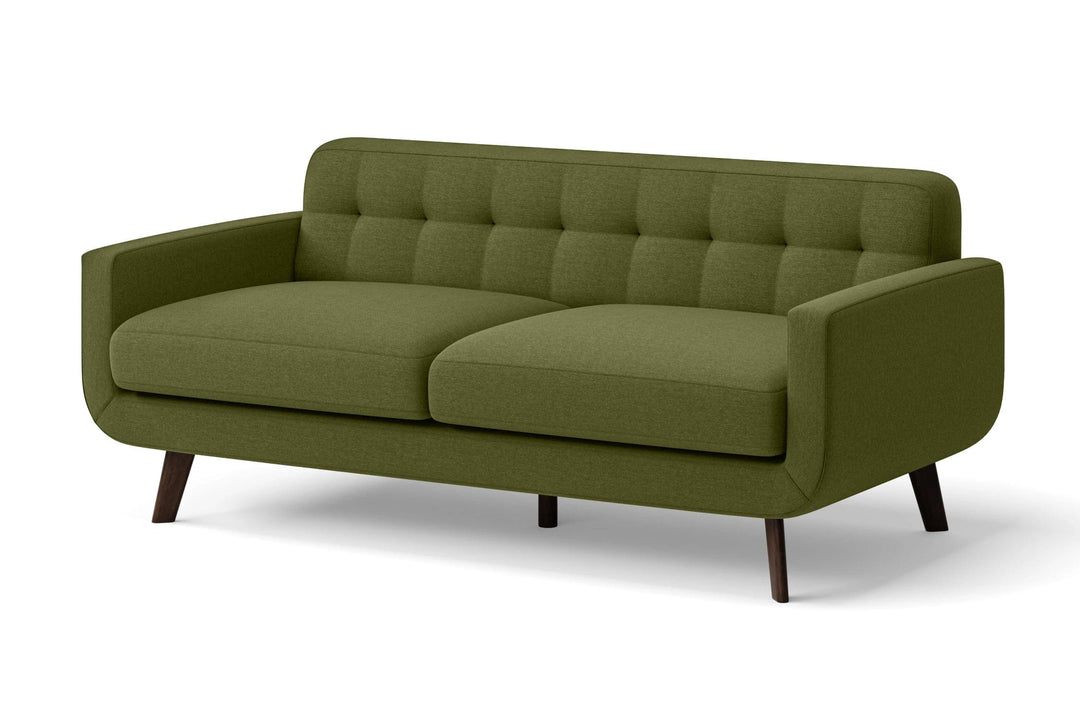 Marsela 2 Seater Sofa Olive Linen Fabric