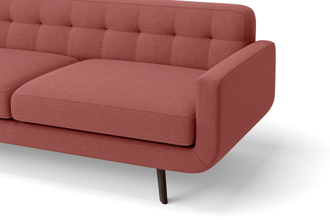 Marsela 2 Seater Sofa Rose Pink Linen Fabric