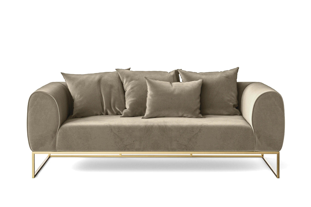 Mazara 3 Seater Sofa Sand Velvet