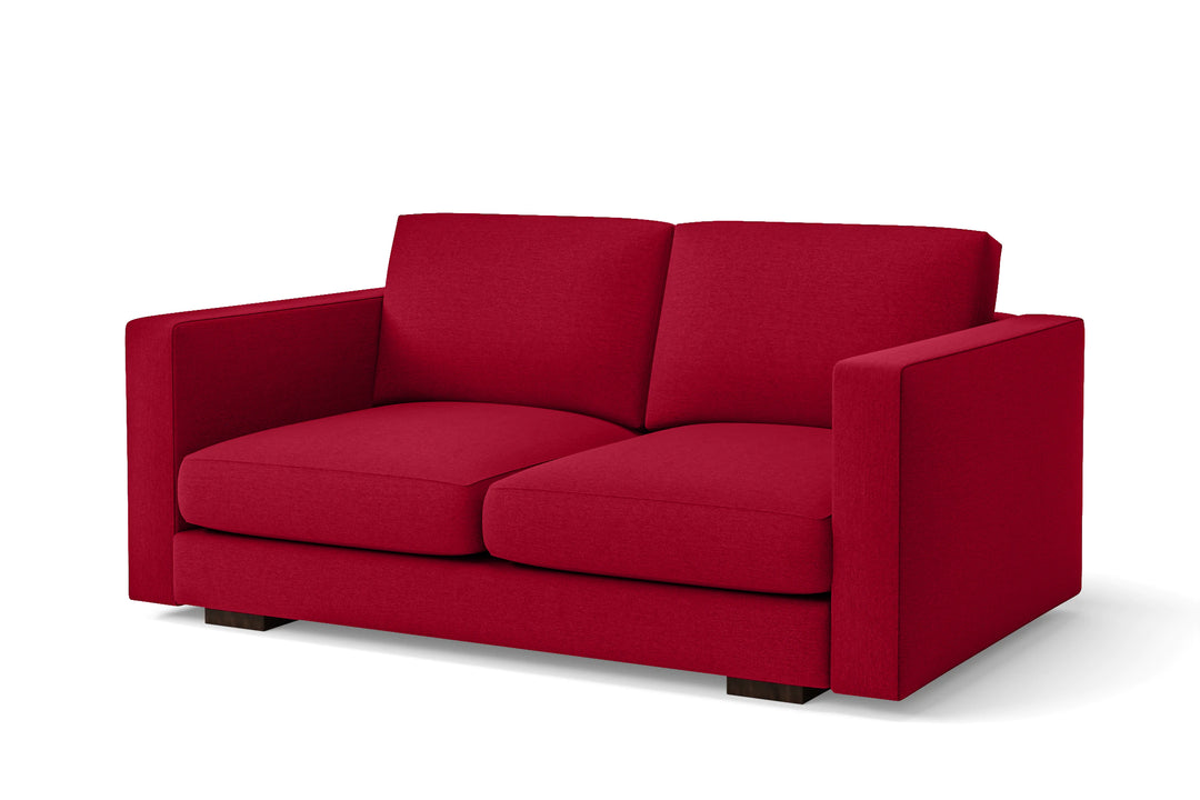 Messina 2 Seater Sofa Red Linen Fabric