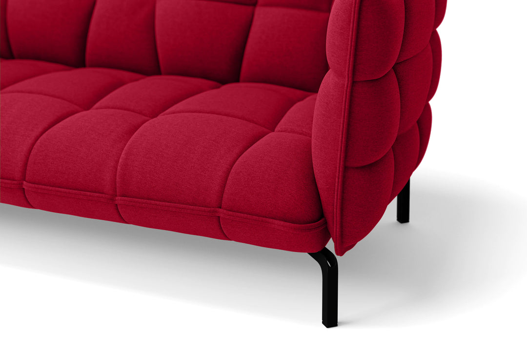 Modica Armchair Red Linen Fabric