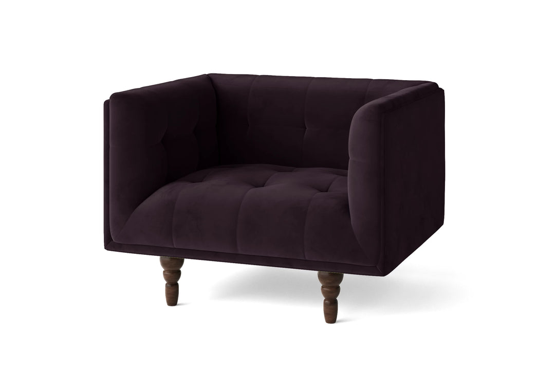Nahant Armchair Purple Velvet
