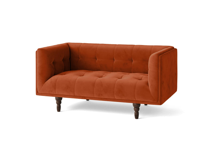 Nahant 2 Seater Sofa Orange Velvet