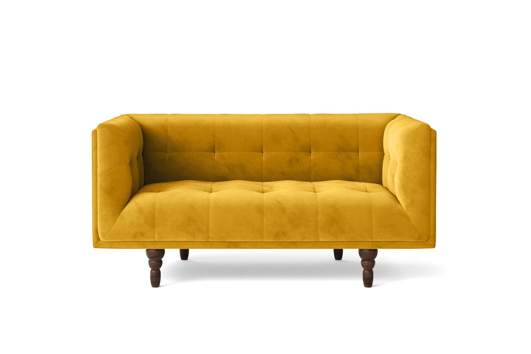 Nahant 2 Seater Sofa Yellow Velvet