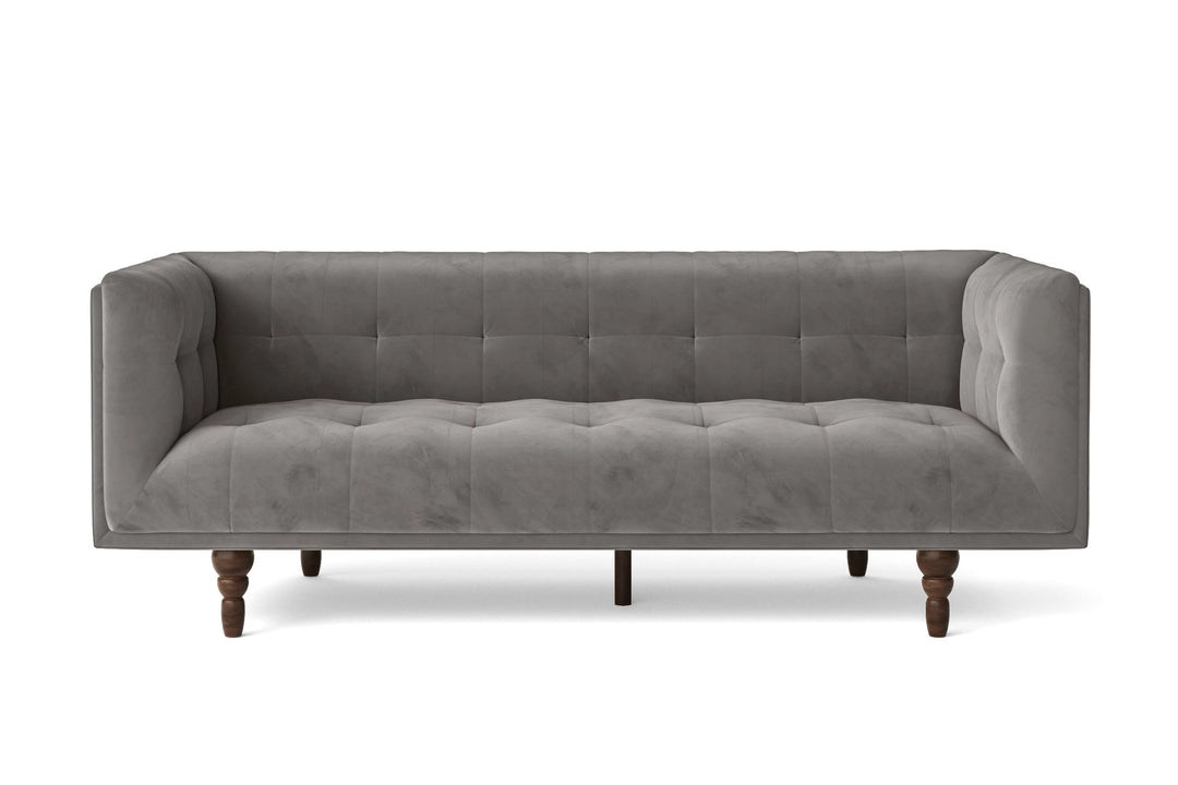Nahant 3 Seater Sofa Grey Velvet