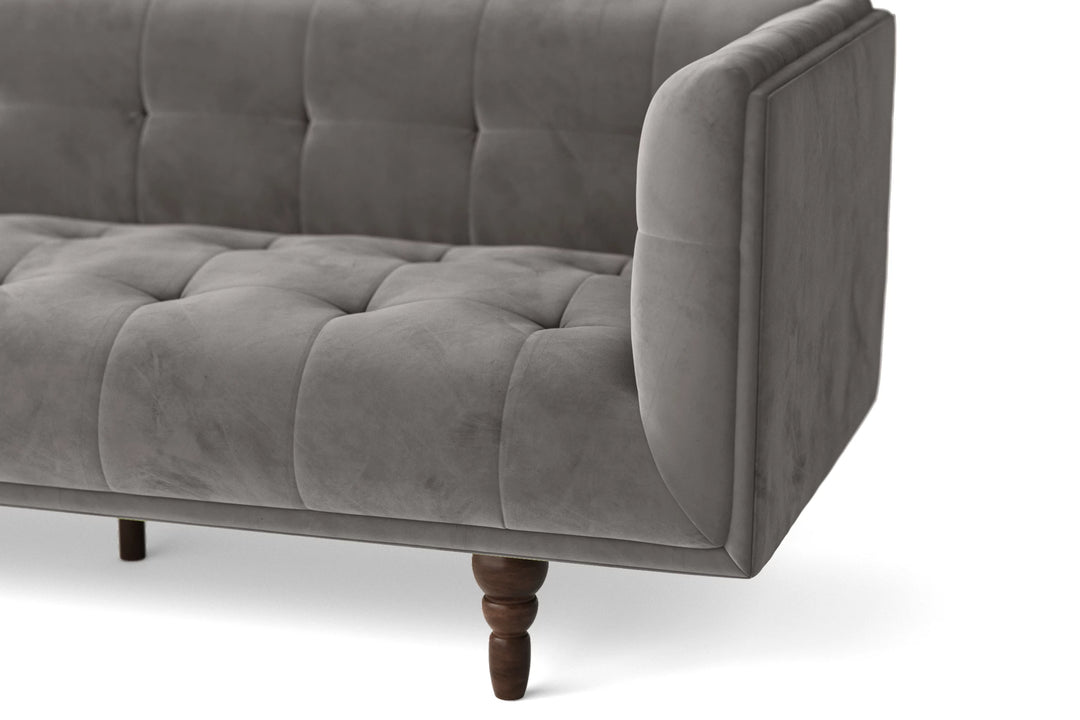 Nahant 3 Seater Sofa Grey Velvet