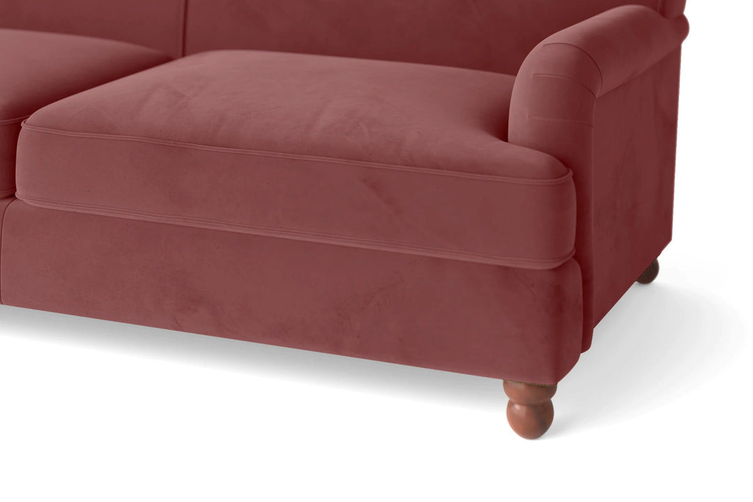 Pisa 2 Seater Sofa Pink Velvet