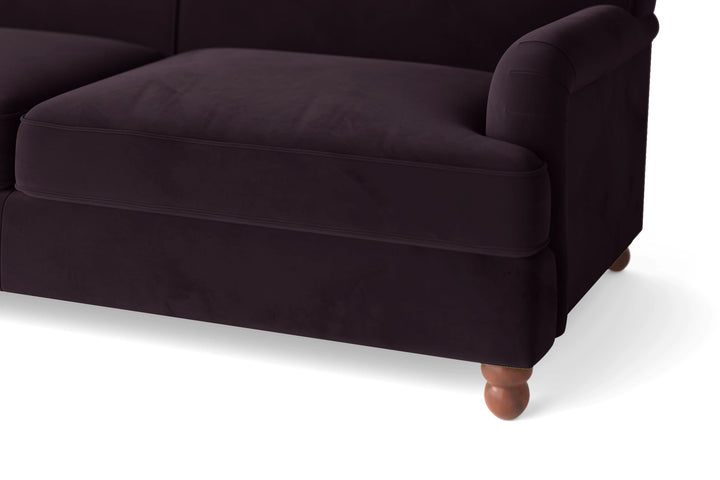 Pisa 2 Seater Sofa Purple Velvet