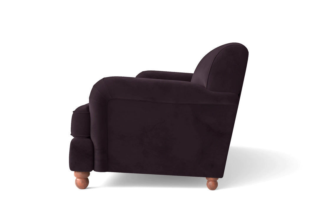 Pisa 2 Seater Sofa Purple Velvet