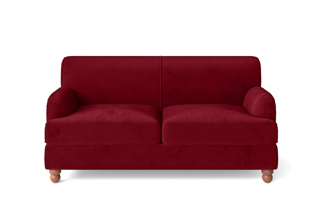 Pisa 2 Seater Sofa Red Velvet