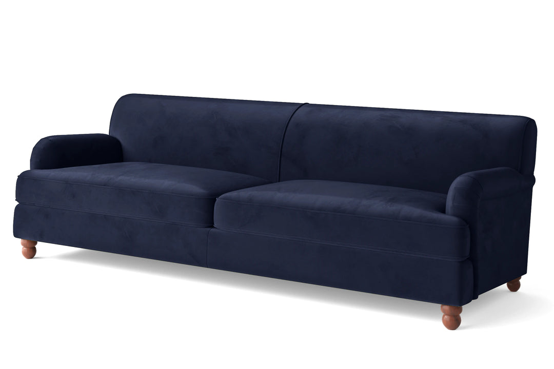 Pisa 4 Seater Sofa Dark Blue Velvet