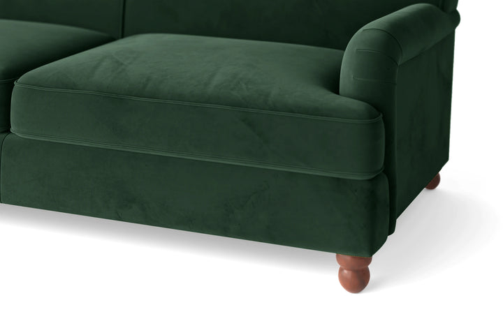 Pisa 4 Seater Sofa Green Velvet